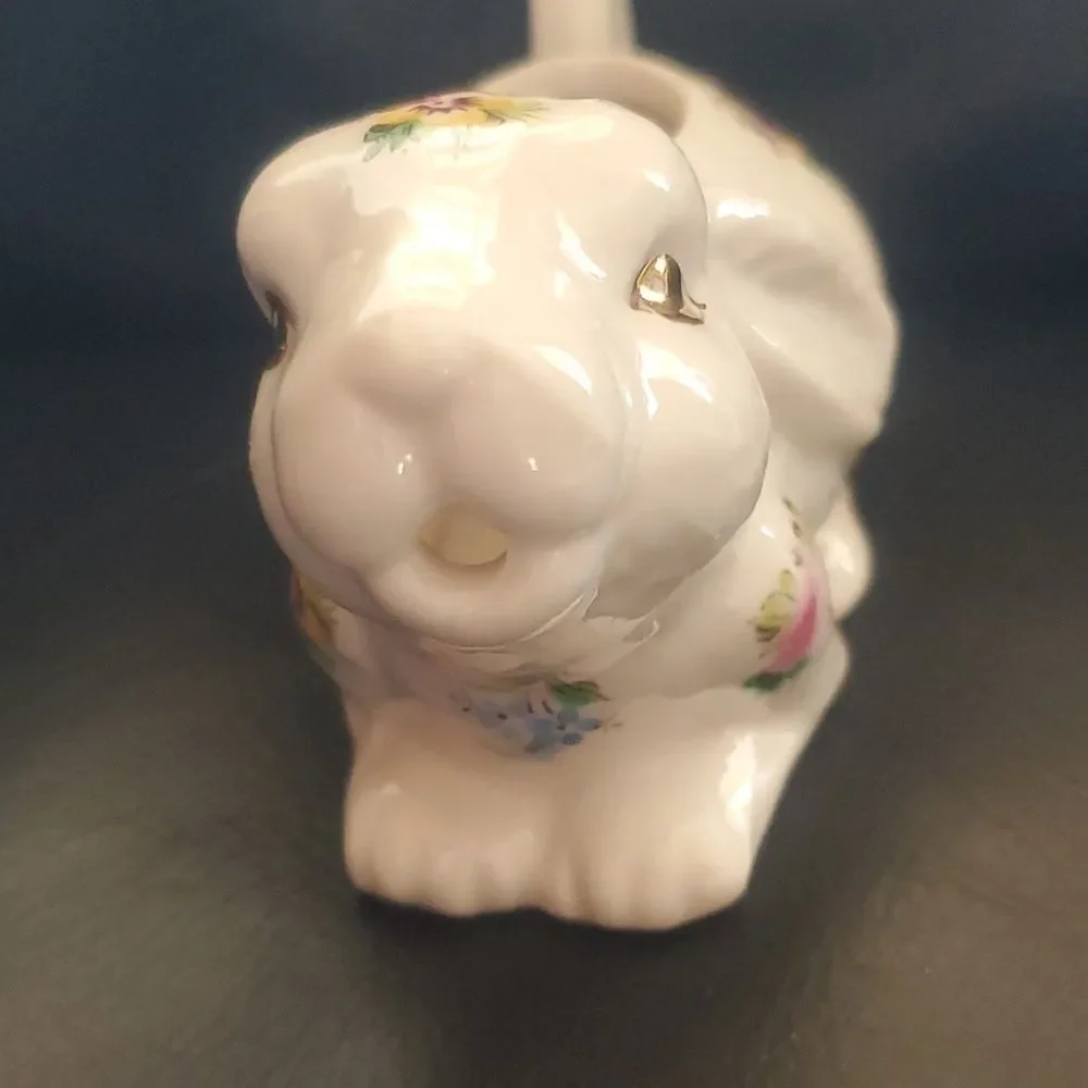 floral rabbit creamer by grace's teaware